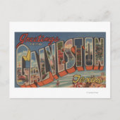 Galveston, Texas - Grote letterscènes Briefkaart (Voorkant)