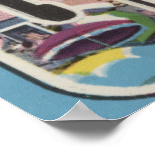 Galveston, Texas - Grote letterscènes Poster (Hoek)