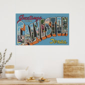 Galveston, Texas - Grote letterscènes Poster (Keuken)