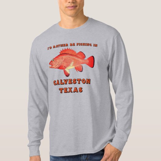 Galveston Texas, ik zou eerder een lange hoes Gevi T-shirt (Voorkant)