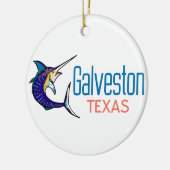 Galveston Texas Keramisch Ornament (Links)