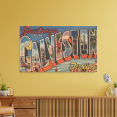 Galveston, Texas - Large Letter Scenes 2 Canvas Afdruk (Insitu (Woonkamer))