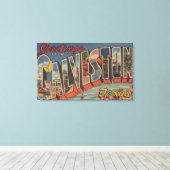 Galveston, Texas - Large Letter Scenes 2 Canvas Afdruk (Insitu (Houten vloer))