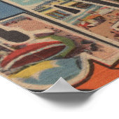 Galveston, Texas - Large Letter Scenes 2 Poster (Hoek)