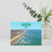 Galveston Texas Pier Shore  Briefkaart (Staand voorkant)