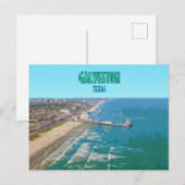Galveston Texas Pier Shore  Briefkaart (Voorkant / Achterkant)