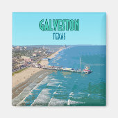 Galveston Texas Pier Shore  Magneet (Voorkant)
