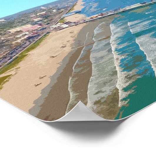 Galveston Texas Pier Shore  Poster (Hoek)