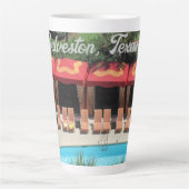 Galveston, Texas - San Luis Hotel Sundeck - Latte Mok (Voorkant)