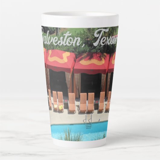 Galveston, Texas - San Luis Hotel Sundeck - Latte Mok (Voorkant)