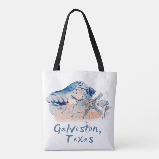 Galveston Texas Schelpen Tote Bag (Achterkant)