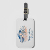 Galveston Texas Seashells Bagagelabel (Voorkant (verticaal))