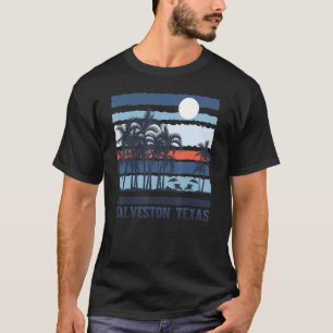 Galveston Texas Summer Travel jaren 80 Beach So T-shirt