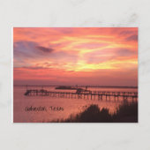 Galveston Texas Sunset Briefkaart (Voorkant)