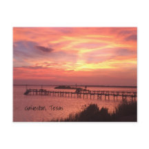 Galveston Texas Sunset Briefkaart