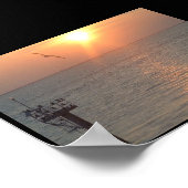 Galveston Texas Sunset on Water Poster (Hoek)