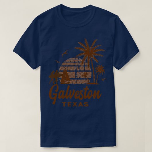Galveston Texas  Sunset T-shirt (Design voorkant)