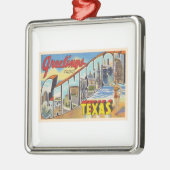 Galveston Texas TX  groot Briefkaart Metalen Ornament (Links)