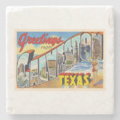 Galveston Texas TX  groot Briefkaart Stenen Onderzetter (Voorkant)