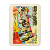Galveston Texas TX Old Vintage Travel Souvenir Magneet (Verticaal)