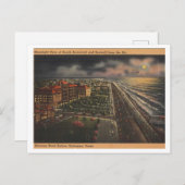 Galveston TX, Moonlight Uitzicht 1952,  Briefkaart (Voorkant / Achterkant)