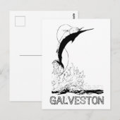 Galveston, TX Sportvisserij Briefkaart (Voorkant / Achterkant)