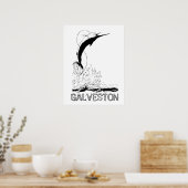 Galveston, TX Sportvisserij Poster (Keuken)
