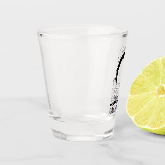 Galveston, TX Sportvisserij Shot Glas (Links)