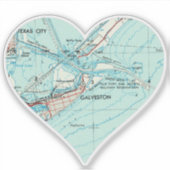 Galveston TX  Topo Sticker (Voorkant)