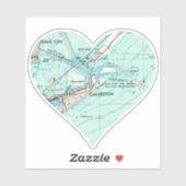 Galveston TX Topo Sticker (Vel)