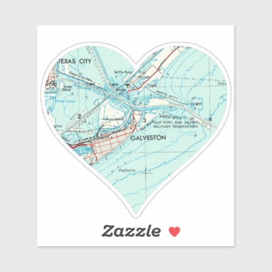 Galveston TX  Topo Sticker (Vel)