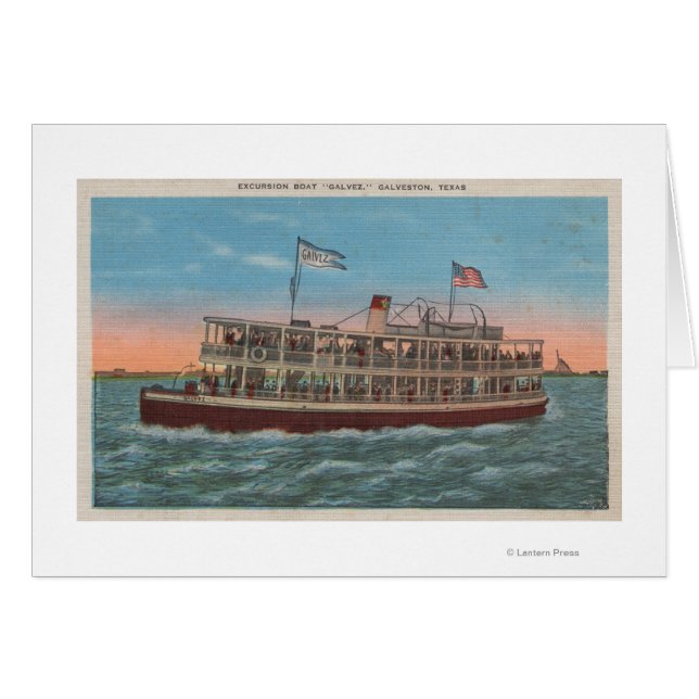 Galveston, TX - Uitzicht van de Galvez (Voorkant Horizontaal)