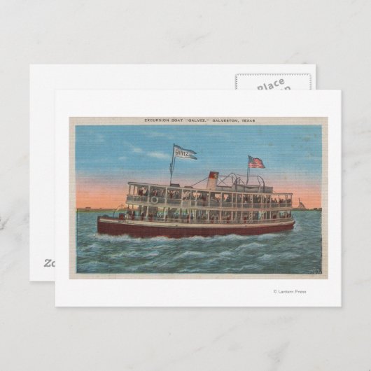 Galveston, TX - Uitzicht van de Galvez Briefkaart (Voorkant / Achterkant)