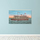 Galveston, TX - Uitzicht van de Galvez Canvas Afdruk (Insitu (Houten vloer))