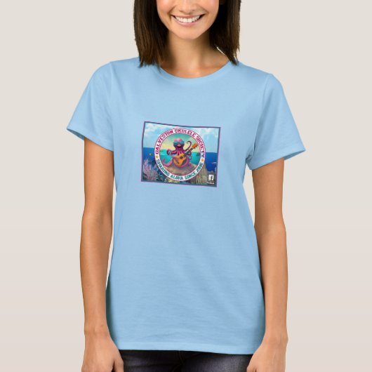 Galveston Ukulele GUS Het T-shirt voor vrouwen van (Voorkant)