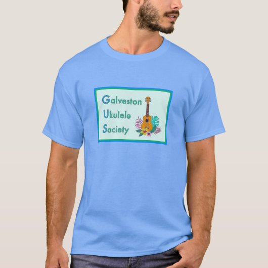 Galveston Ukulele Society GUS Staande Logo T-Shir T-shirt (Voorkant)