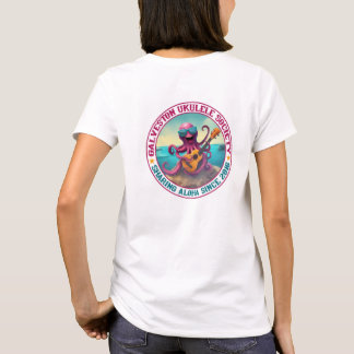 Galveston Ukulele Vrouwen Octopus Ronde Rug T-shirt