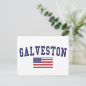 Galveston US Flag Briefkaart (Staand voorkant)