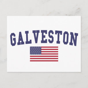 Galveston US Flag Briefkaart