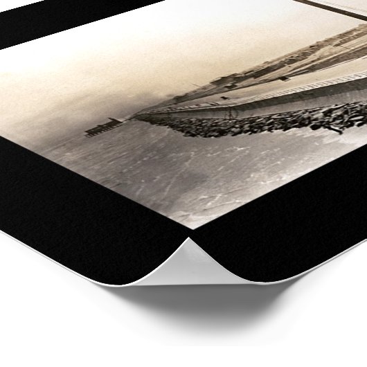 Galveston Waterfront Foto 1909 Poster (Hoek)