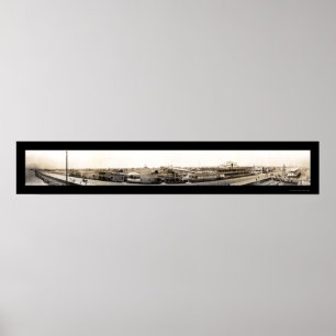 Galveston Waterfront Foto 1909 Poster