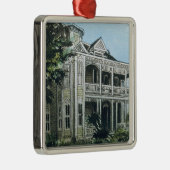 Galveston Waterverf, 1886 Joel Wolfe House Metalen Ornament (Rechts)