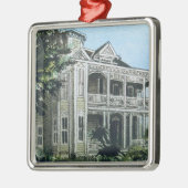 Galveston Waterverf, 1886 Joel Wolfe House Metalen Ornament (Links)