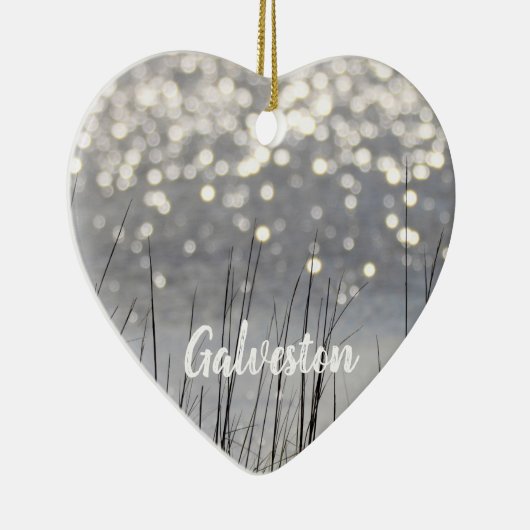 Galveston Wetland Grass Zee Keramisch Ornament (Rechts)