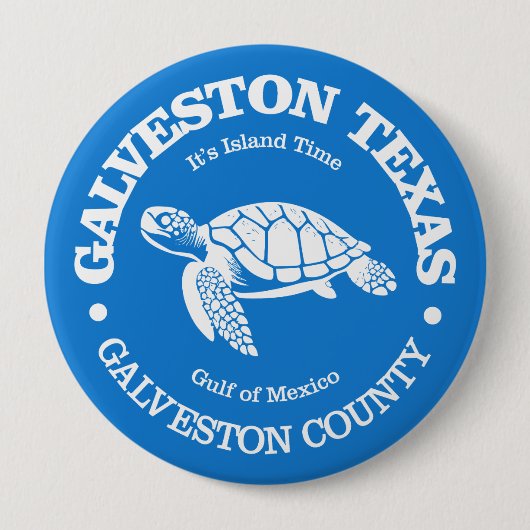 Galveston (zeeen schildpad) ronde button 4,0 cm (Voorkant)