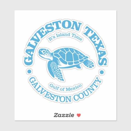 Galveston (zeeen schildpad) sticker (Vel)