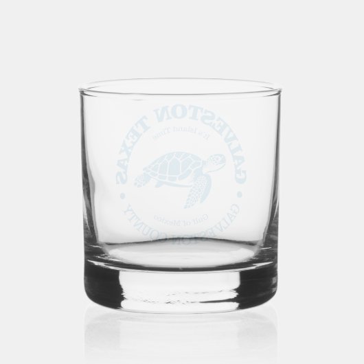 Galveston (zeeen schildpad) whisky glas (Achterkant)