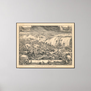Galveston's Awful Calamity Gulf Tidal Wave (1900) Canvas Afdruk