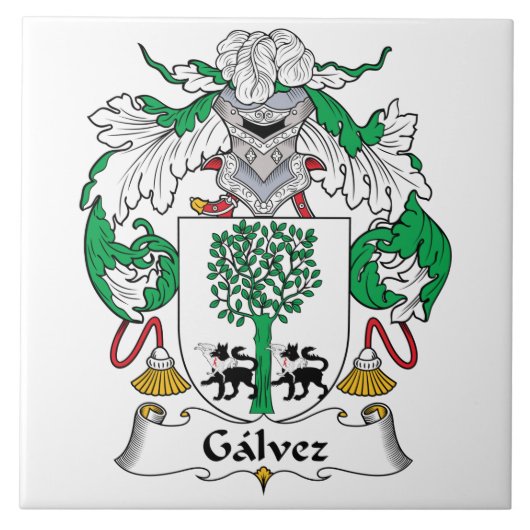 Galvez Family Crest Tegeltje (Voorkant)