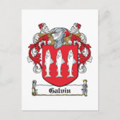 Galvin Family Crest Briefkaart (Voorkant)